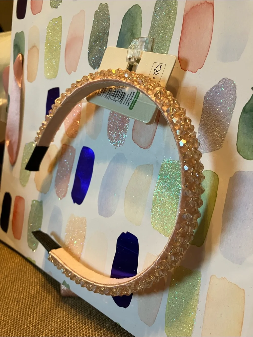 Christian Siriano Metallic Rose Gold Cosmetic Pouch w FREE gift